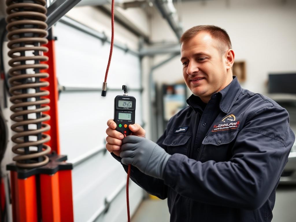 Experienced Thompson Garage Doors technician performing precision service